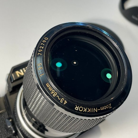 NIKON FM Vintage Black Body camera w 2 LENSES & many accessories - Picture 2 of 16